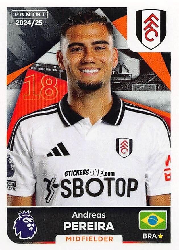 Cromo Andreas Pereira - English Premier League 2024-2025
 n. 270 - Panini