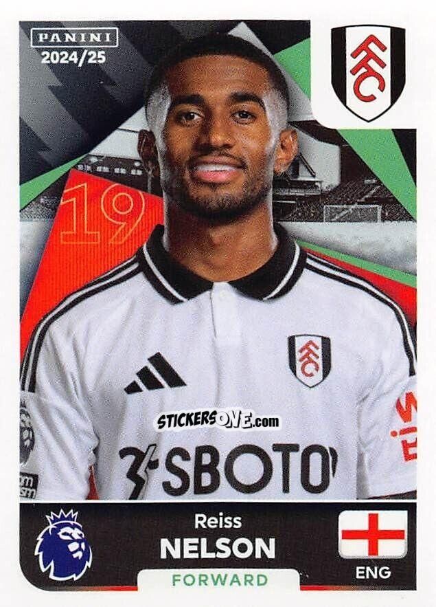 Figurina Reiss Nelson - English Premier League 2024-2025
 n. 282 - Panini