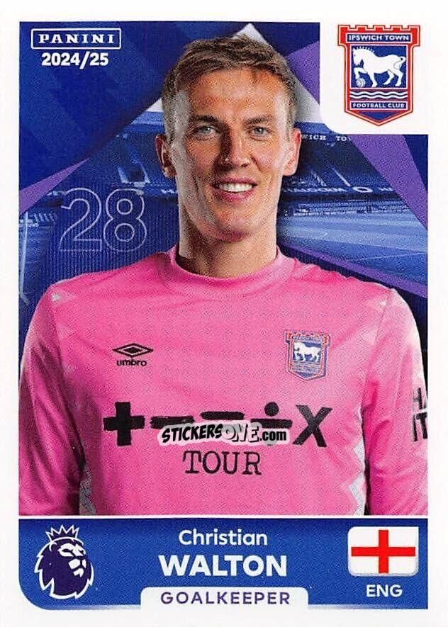 Cromo Christian Walton - English Premier League 2024-2025
 n. 286 - Panini