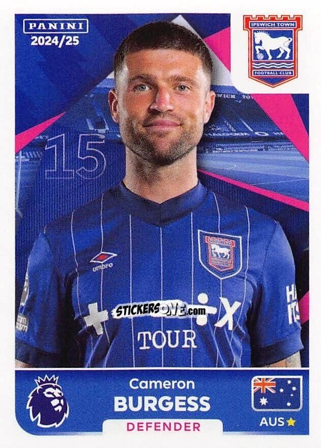 Cromo Cameron Burgess - English Premier League 2024-2025
 n. 292 - Panini