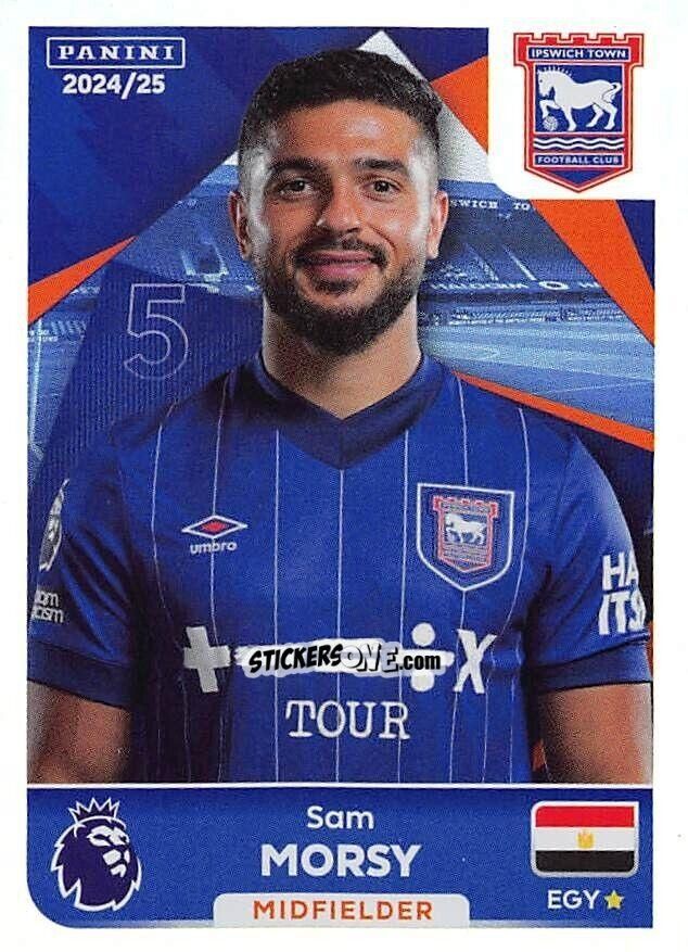Cromo Sam Morsy (Captain) - English Premier League 2024-2025
 n. 295 - Panini