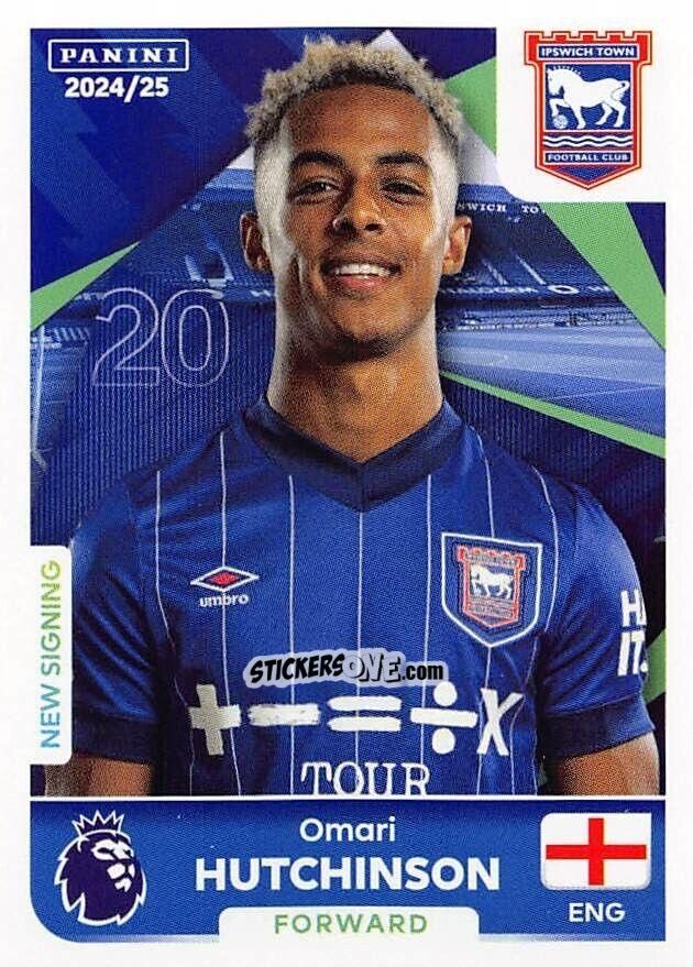 Cromo Omari Hutchinson - English Premier League 2024-2025
 n. 303 - Panini