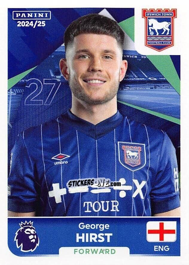 Cromo George Hirst - English Premier League 2024-2025
 n. 305 - Panini