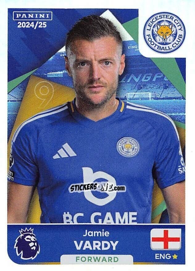 Sticker Jamie Vardy (Captain) - English Premier League 2024-2025
 n. 365 - Panini