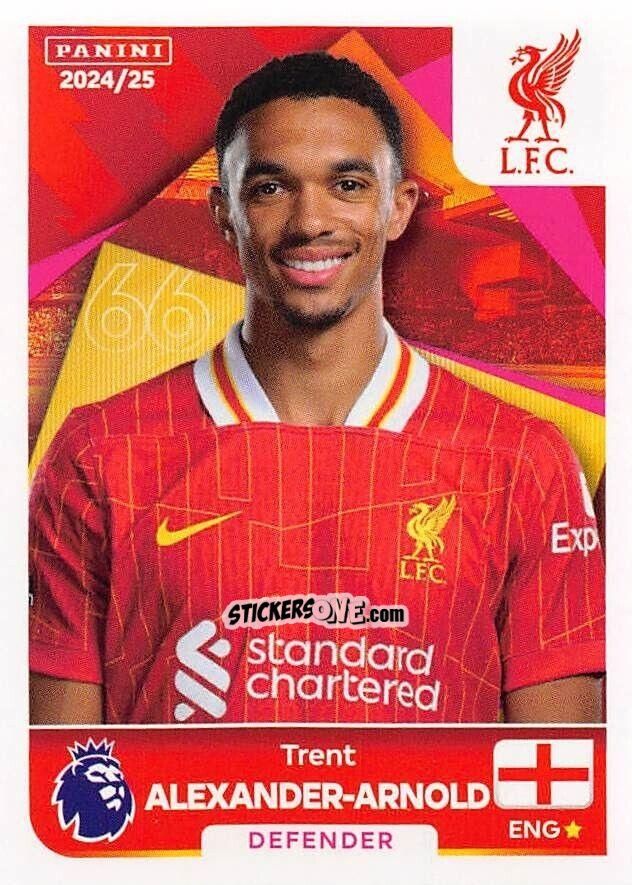 Figurina Trent Alexander-Arnold - English Premier League 2024-2025
 n. 380 - Panini