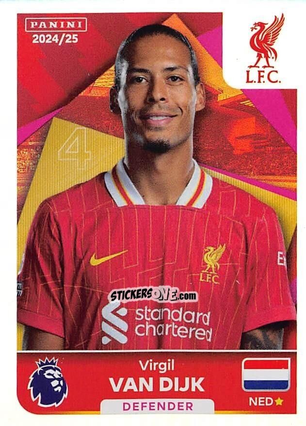 Figurina Virgil van Dijk (Captain) - English Premier League 2024-2025
 n. 383 - Panini