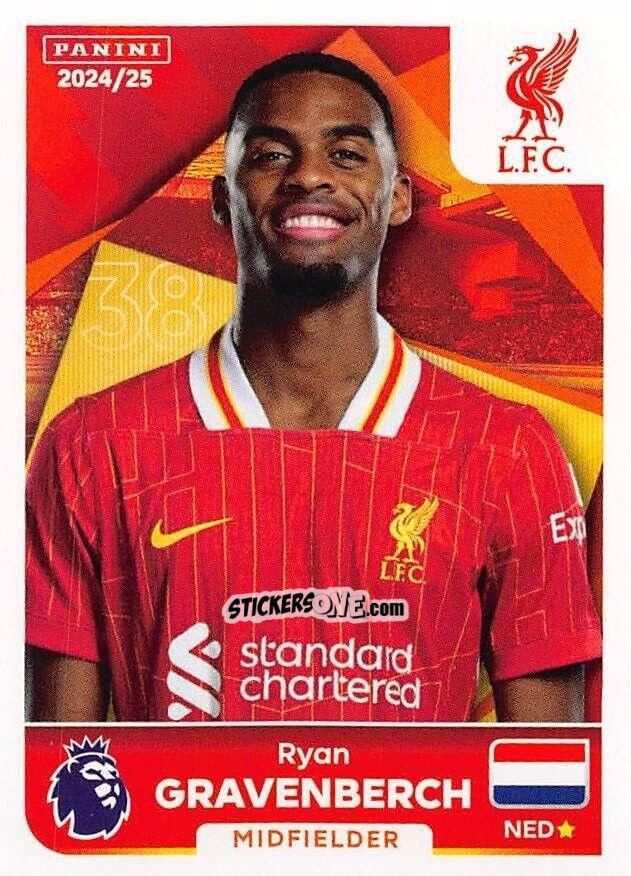 Figurina Ryan Gravenberch - English Premier League 2024-2025
 n. 393 - Panini