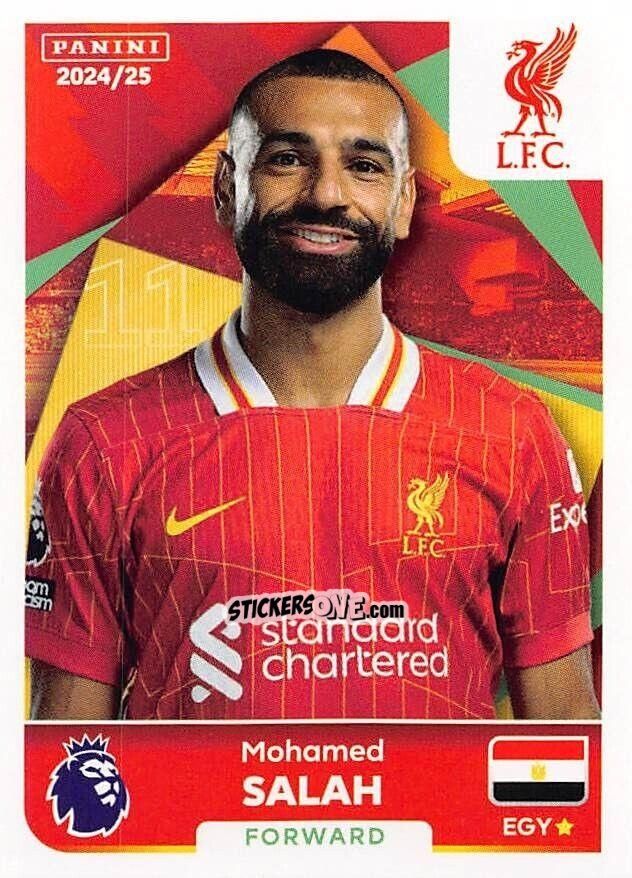 Cromo Mohamed Salah - English Premier League 2024-2025
 n. 395 - Panini
