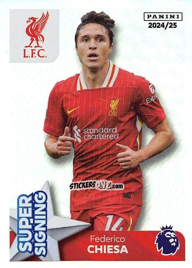 Sticker Federico Chiesa (Super Signing) - English Premier League 2024-2025
 n. 404 - Panini