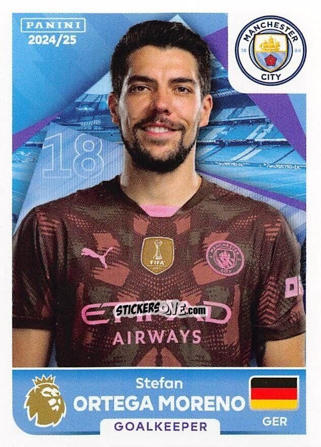 Figurina Stefan Ortega Moreno - English Premier League 2024-2025
 n. 406 - Panini