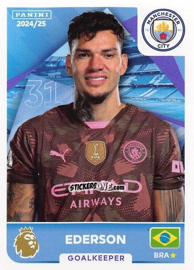 Figurina Ederson - English Premier League 2024-2025
 n. 407 - Panini