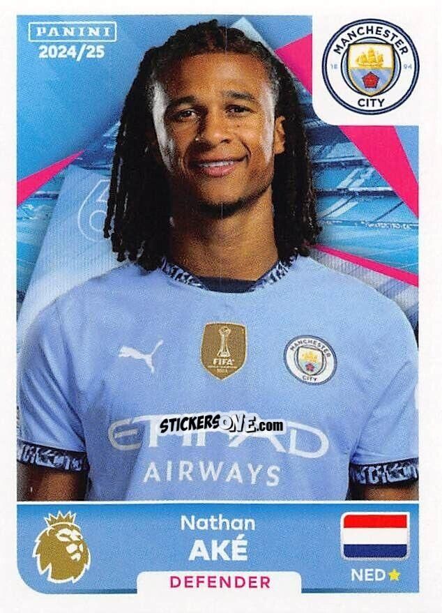 Figurina Nathan Aké - English Premier League 2024-2025
 n. 414 - Panini