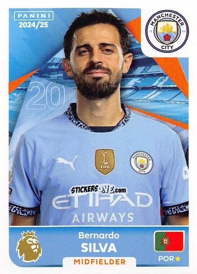 Cromo Bernardo Silva - English Premier League 2024-2025
 n. 422 - Panini