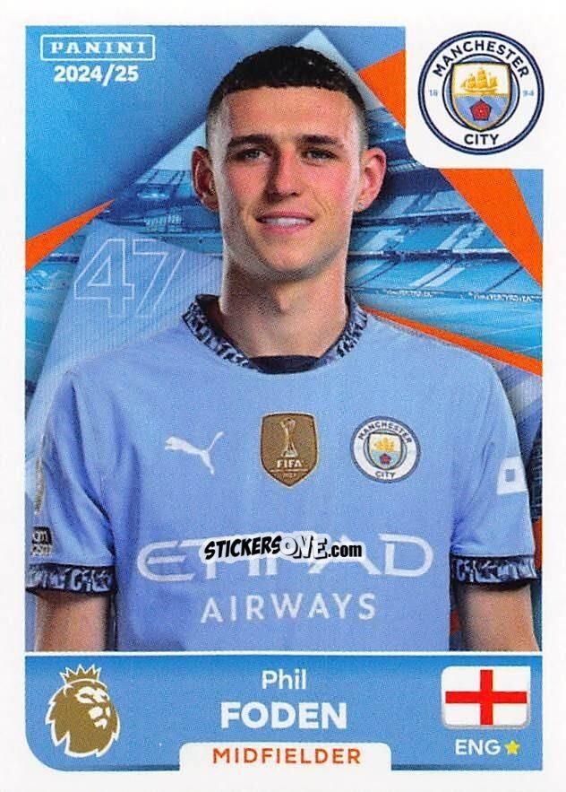 Cromo Phil Foden - English Premier League 2024-2025
 n. 424 - Panini