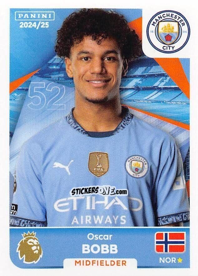 Sticker Oscar Bobb - English Premier League 2024-2025
 n. 425 - Panini