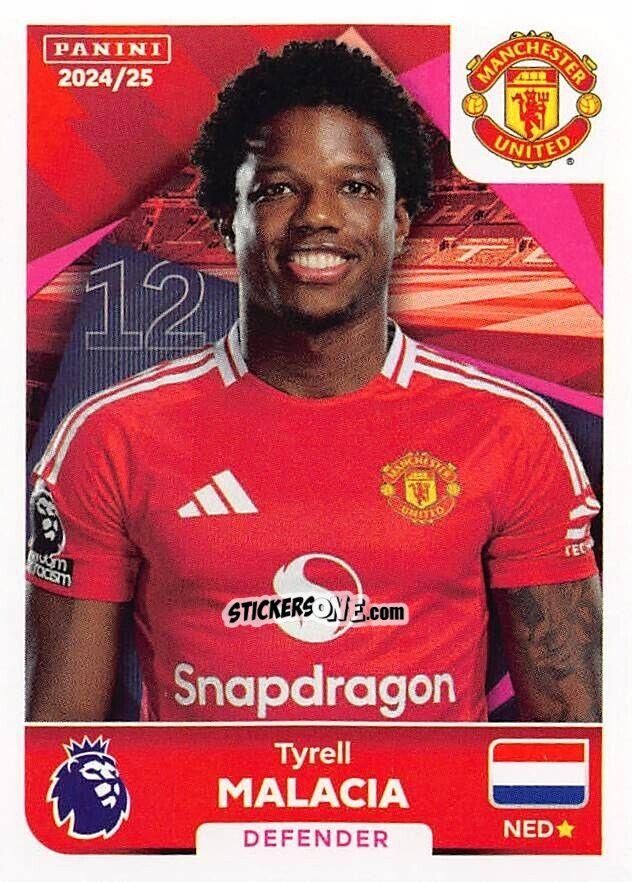 Sticker Tyrell Malacia - English Premier League 2024-2025
 n. 437 - Panini