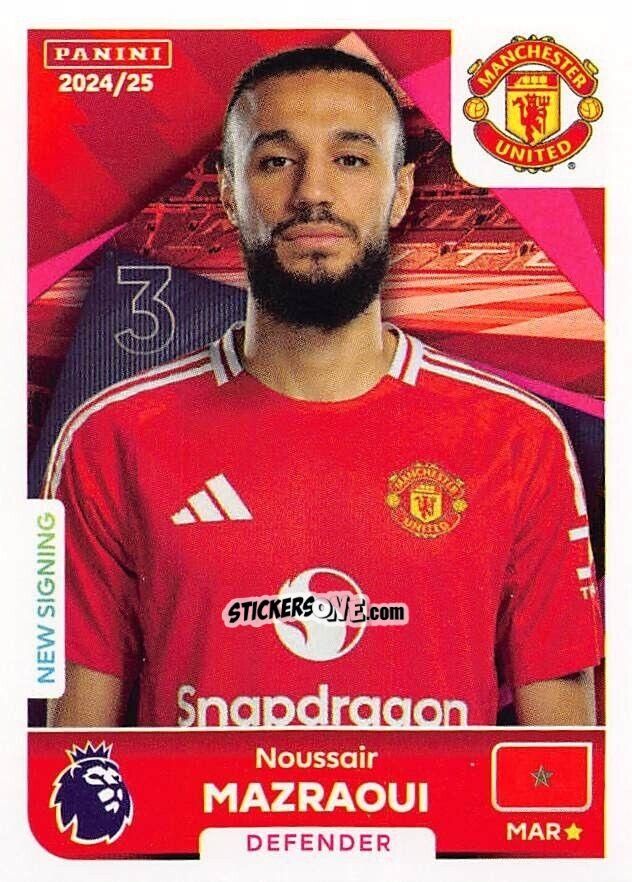 Cromo Noussair Mazraoui - English Premier League 2024-2025
 n. 440 - Panini