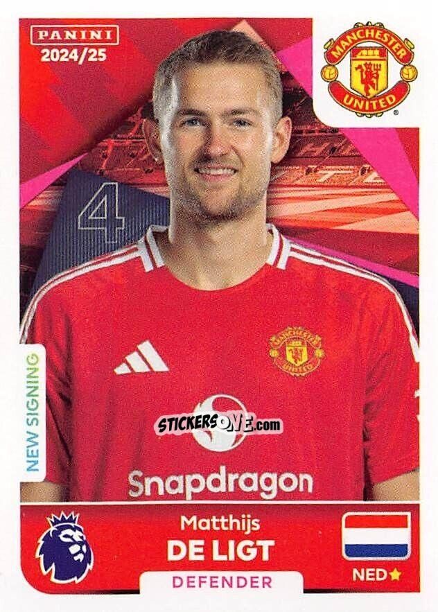 Sticker Matthijs de Ligt - English Premier League 2024-2025
 n. 441 - Panini