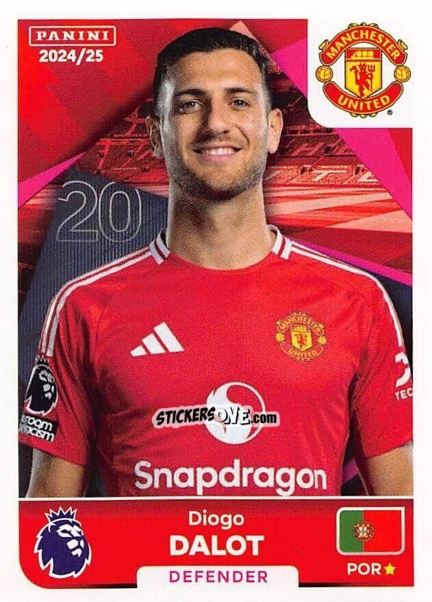 Cromo Diogo Dalot - English Premier League 2024-2025
 n. 444 - Panini