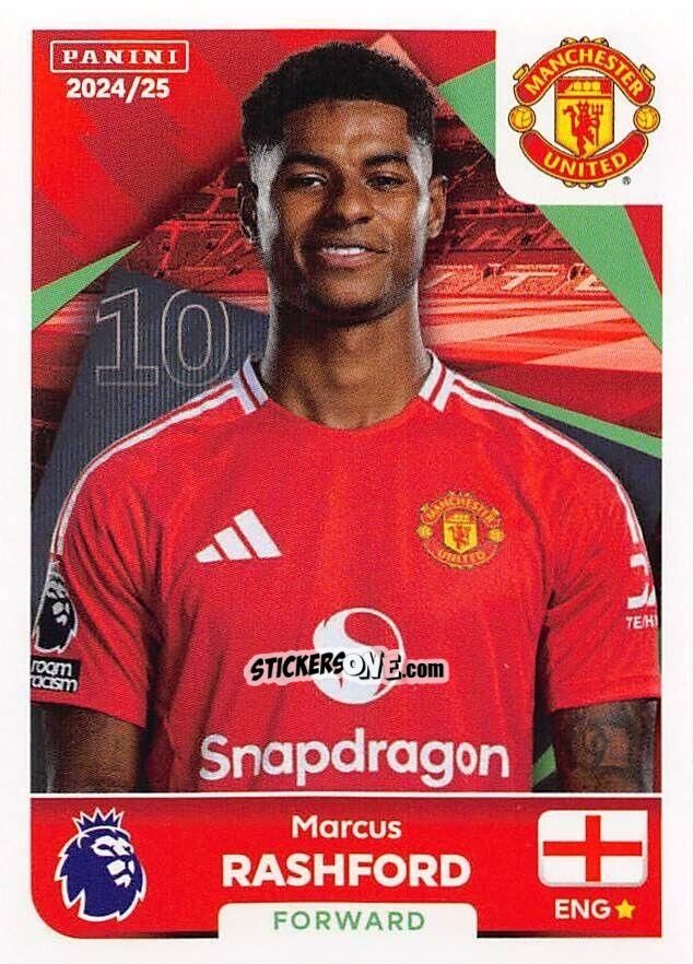 Sticker Marcus Rashford - English Premier League 2024-2025
 n. 452 - Panini