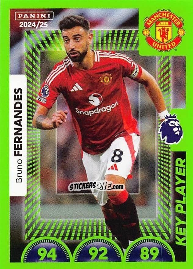Sticker Bruno Fernandes (Key Player) - English Premier League 2024-2025
 n. 459 - Panini