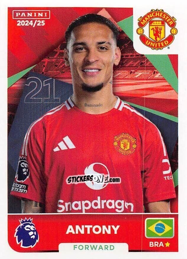 Cromo Antony - English Premier League 2024-2025
 n. 461 - Panini