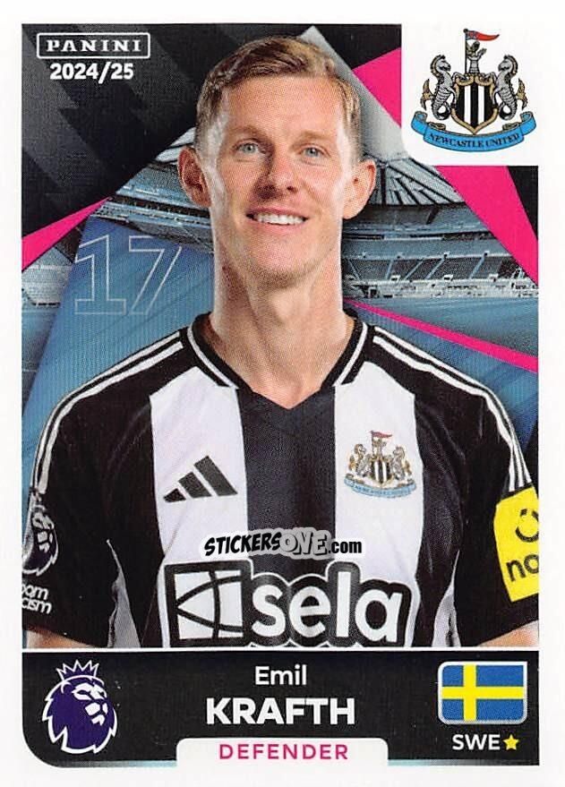 Sticker Emil Krafth - English Premier League 2024-2025
 n. 466 - Panini
