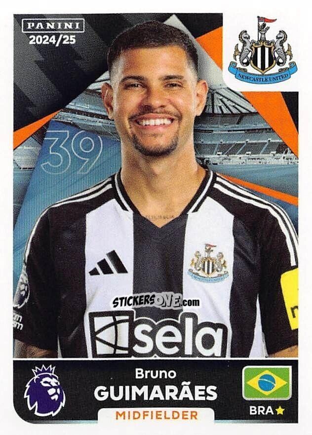 Sticker Bruno Guimarães - English Premier League 2024-2025
 n. 481 - Panini
