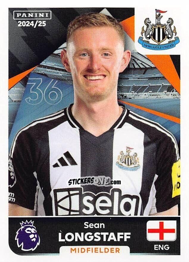 Figurina Sean Longstaff - English Premier League 2024-2025
 n. 487 - Panini