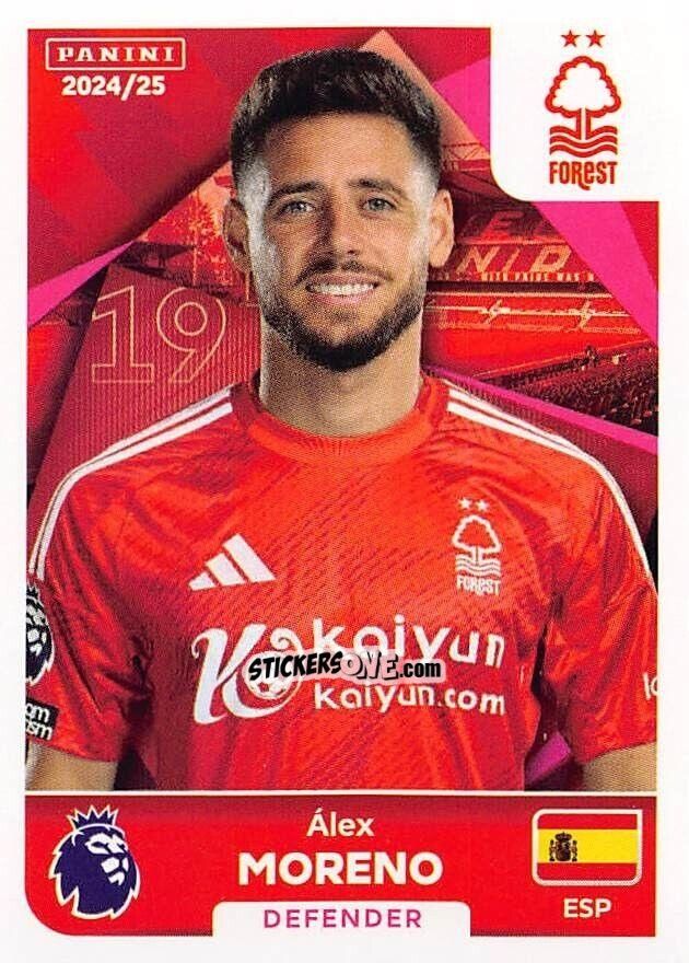 Figurina Álex Moreno - English Premier League 2024-2025
 n. 495 - Panini