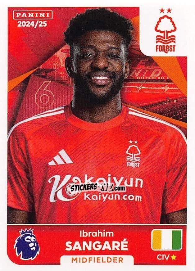 Figurina Ibrahim Sangaré - English Premier League 2024-2025
 n. 504 - Panini