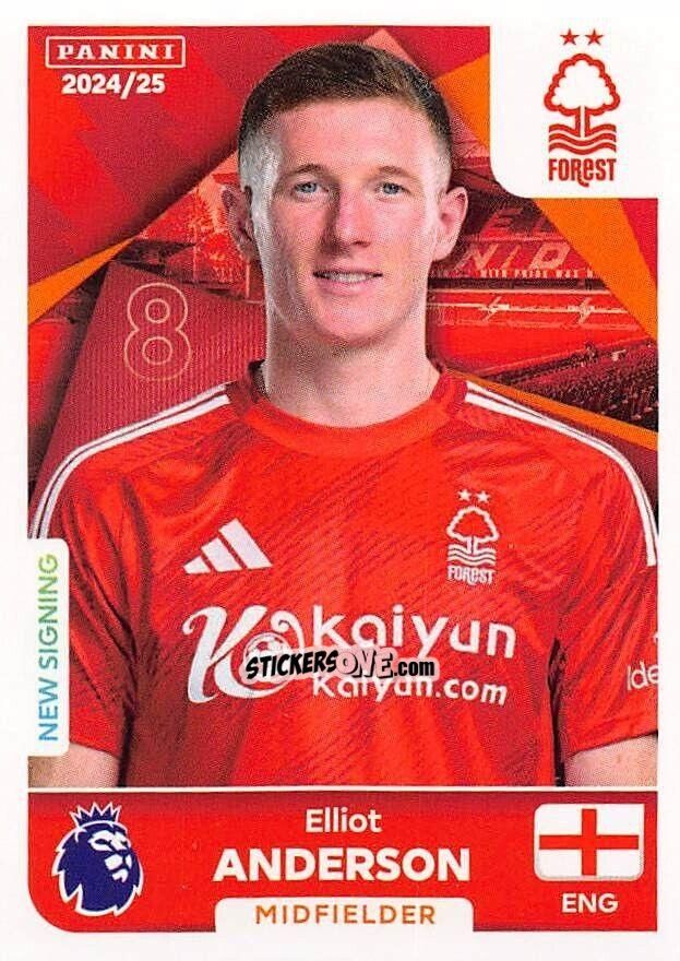 Sticker Elliot Anderson - English Premier League 2024-2025
 n. 505 - Panini