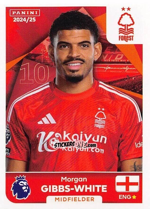 Sticker Morgan Gibbs-White - English Premier League 2024-2025
 n. 506 - Panini