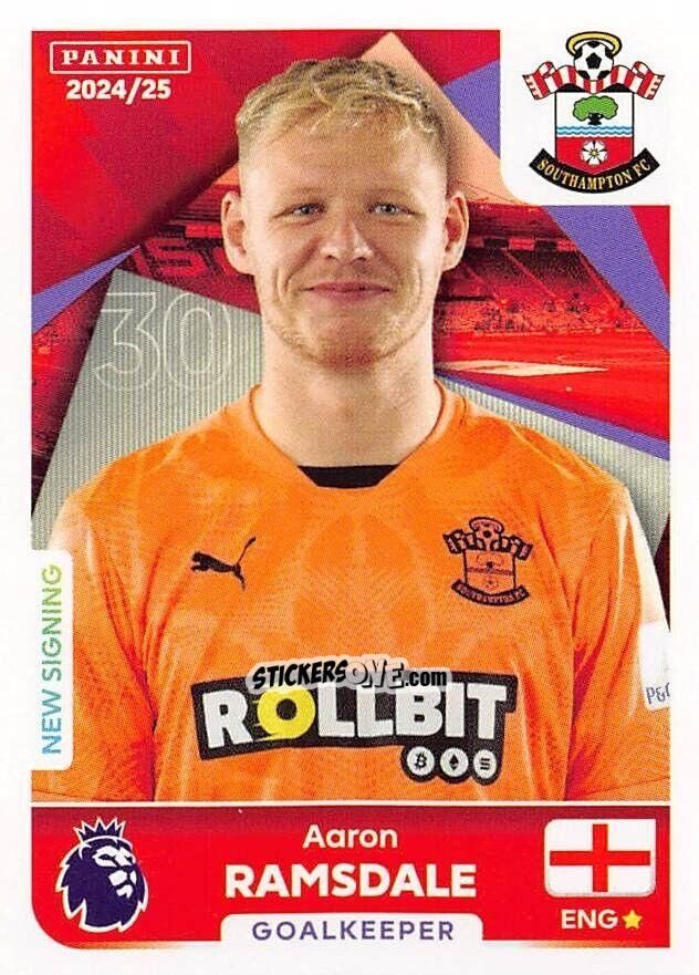 Sticker Aaron Ramsdale - English Premier League 2024-2025
 n. 522 - Panini
