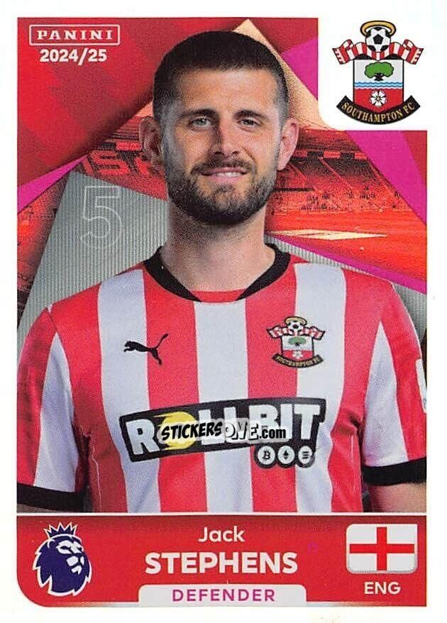 Sticker Jack Stephens (Captain) - English Premier League 2024-2025
 n. 528 - Panini