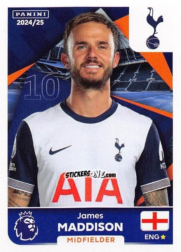 Figurina James Maddison - English Premier League 2024-2025
 n. 562 - Panini