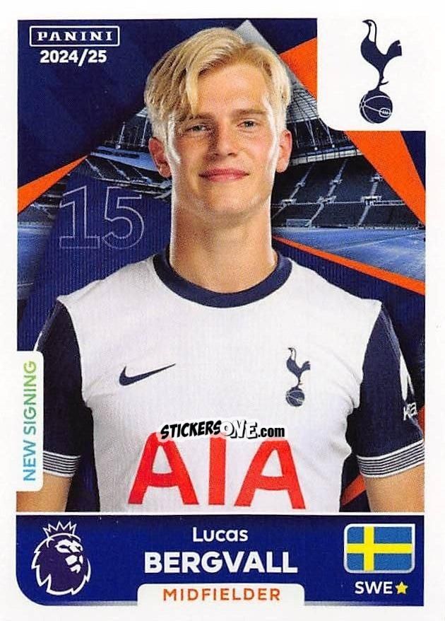 Figurina Lucas Bergvall - English Premier League 2024-2025
 n. 564 - Panini
