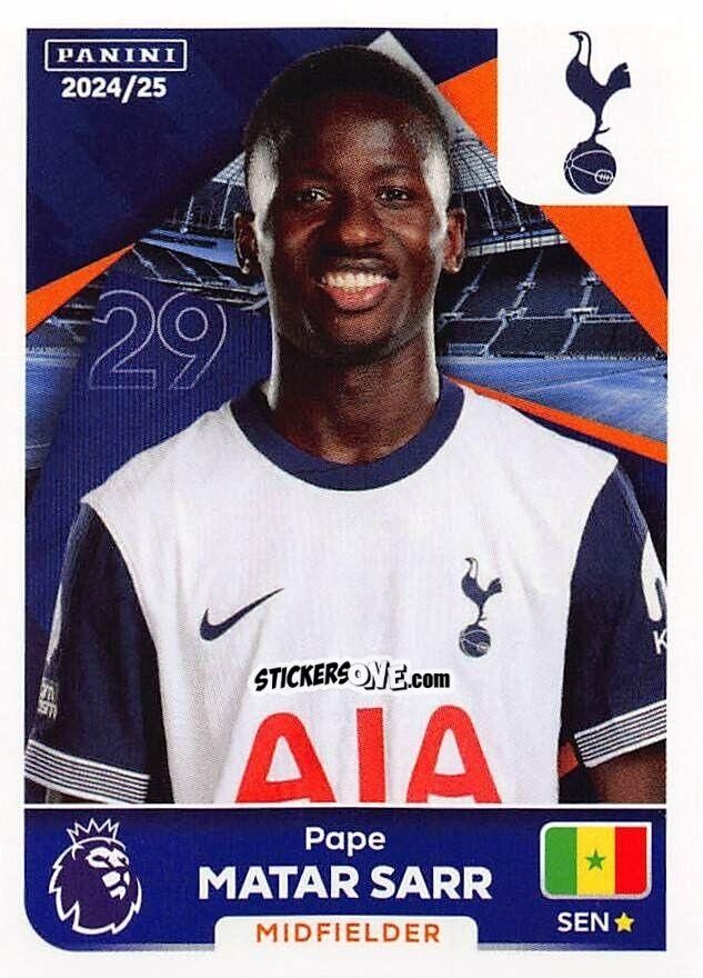 Figurina Pape Matar Sarr - English Premier League 2024-2025
 n. 566 - Panini