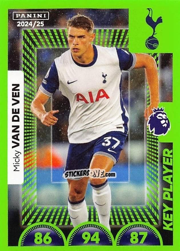 Sticker Micky van de Ven (Key Player) - English Premier League 2024-2025
 n. 575 - Panini