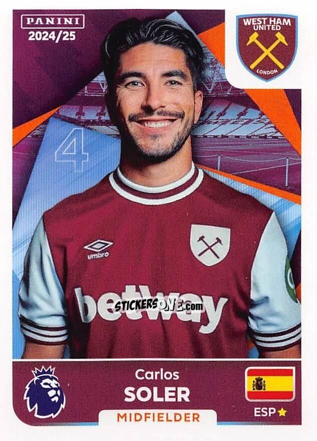 Figurina Carlos Soler - English Premier League 2024-2025
 n. 590 - Panini