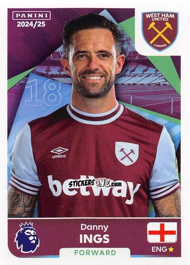 Sticker Danny Ings - English Premier League 2024-2025
 n. 600 - Panini