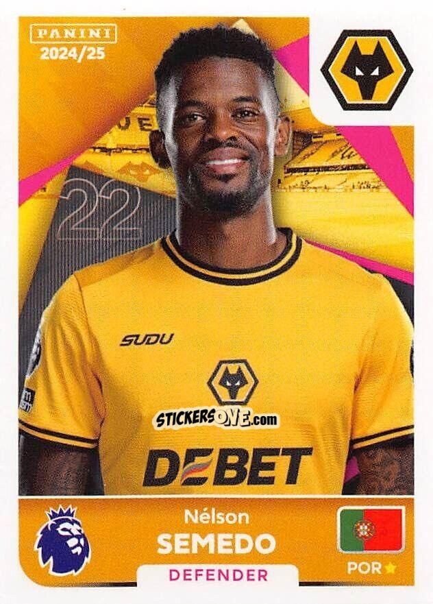 Figurina Nélson Semedo - English Premier League 2024-2025
 n. 612 - Panini