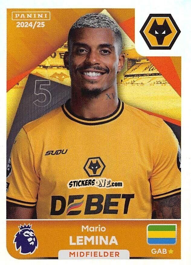 Figurina Mario Lemina (Captain) - English Premier League 2024-2025
 n. 619 - Panini