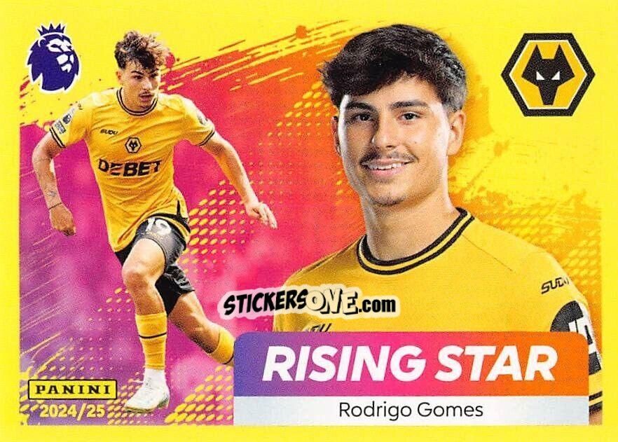 Cromo Rodrigo Gomes (Rising Star) - English Premier League 2024-2025
 n. 630 - Panini