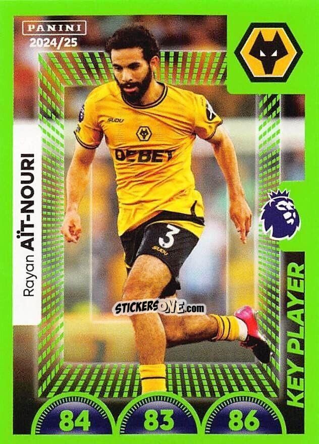 Sticker Rayan Aït-Nouri (Key Player) - English Premier League 2024-2025
 n. 633 - Panini