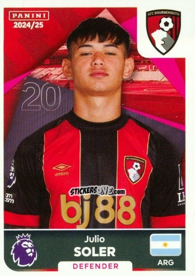 Sticker Julio Soler - English Premier League 2024-2025
 n. U1 - Panini