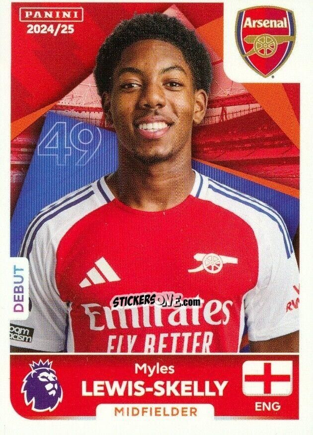 Cromo Myles Lewis-Skelly - English Premier League 2024-2025
 n. U2 - Panini