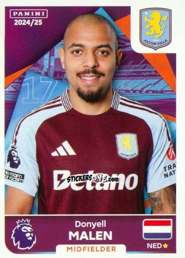 Figurina Donyell Malen - English Premier League 2024-2025
 n. U6 - Panini
