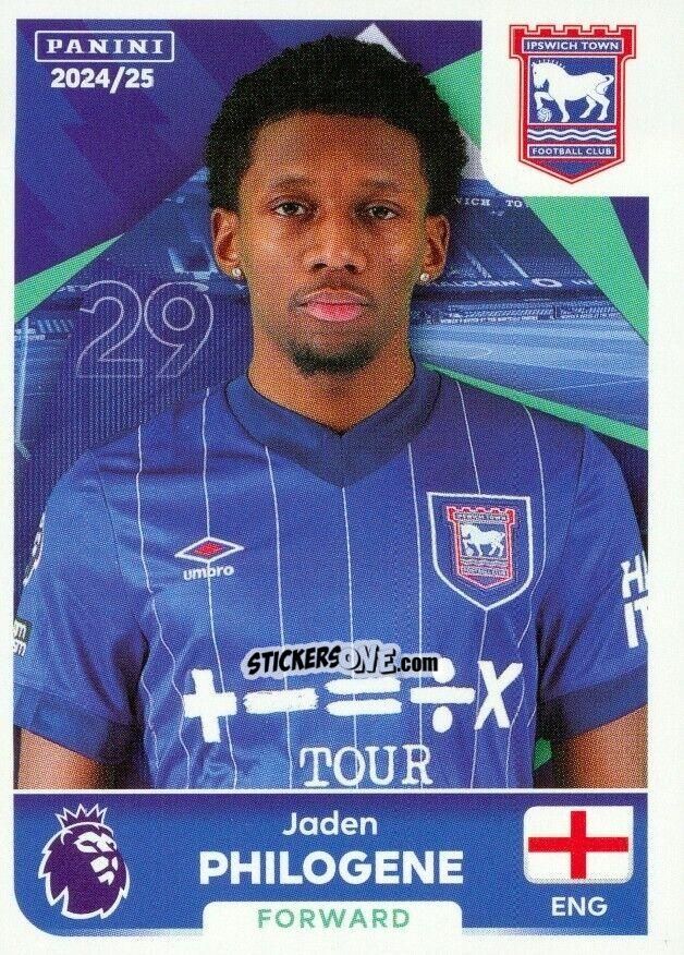 Cromo Jaden Philogene - English Premier League 2024-2025
 n. U22 - Panini
