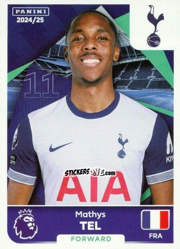 Figurina Mathys Tel - English Premier League 2024-2025
 n. U42 - Panini